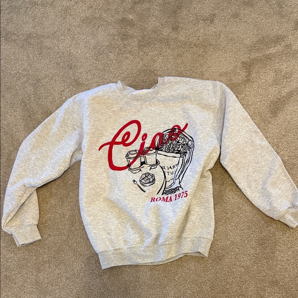 Anthropologie Heather Gray Cozy Crewneck Sweatshirt